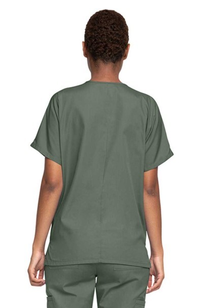Bluza medyczna damska Cherokee Originals V-neck Top oliwkowa-2
