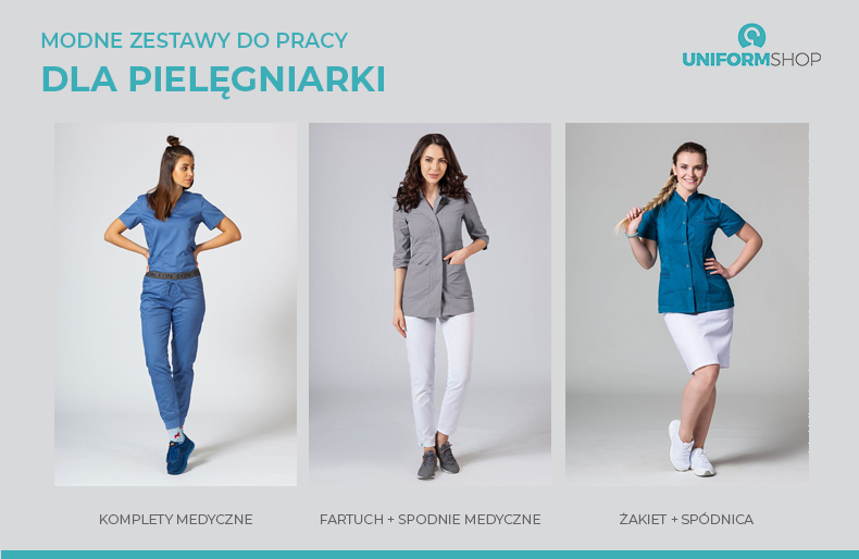 modne zestawy dla pielęgniarki