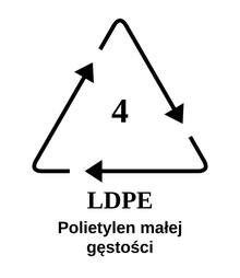Oznaczenie LDPE 4 - polietylen małej gęstości
