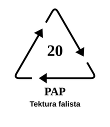 Oznaczenie PAP 20 - tektura falista