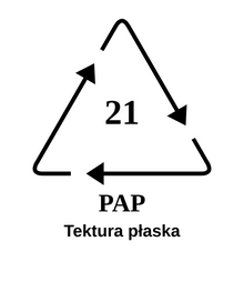 Oznaczenie PAP 21 - tektura płaska