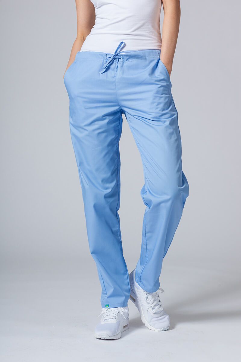 Spodnie medyczne damskie Sunrise Uniforms Basic Regular niebieskie