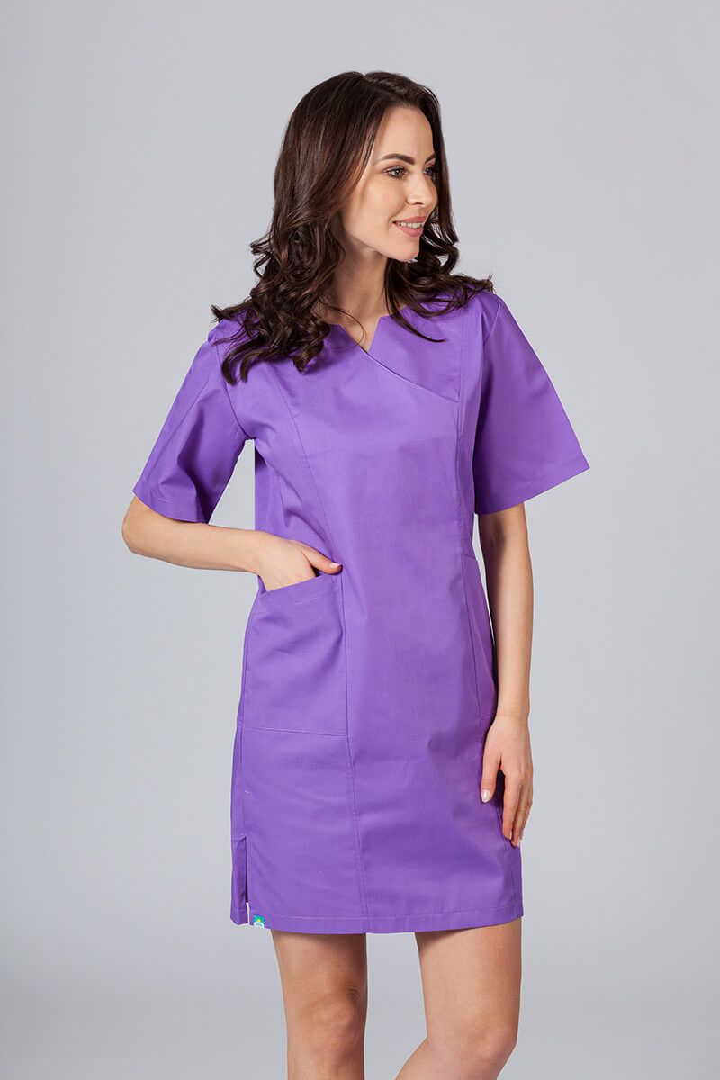 Sukienka medyczna damska klasyczna Sunrise Uniforms fioletowa
