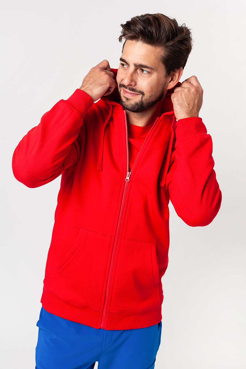 Bluza dresowa męska z kapturem Malfini Trendy Zipper czerwona