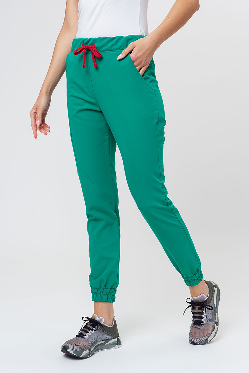 Spodnie medyczne damskie Sunrise Uniforms Premium Chill jogger zielone