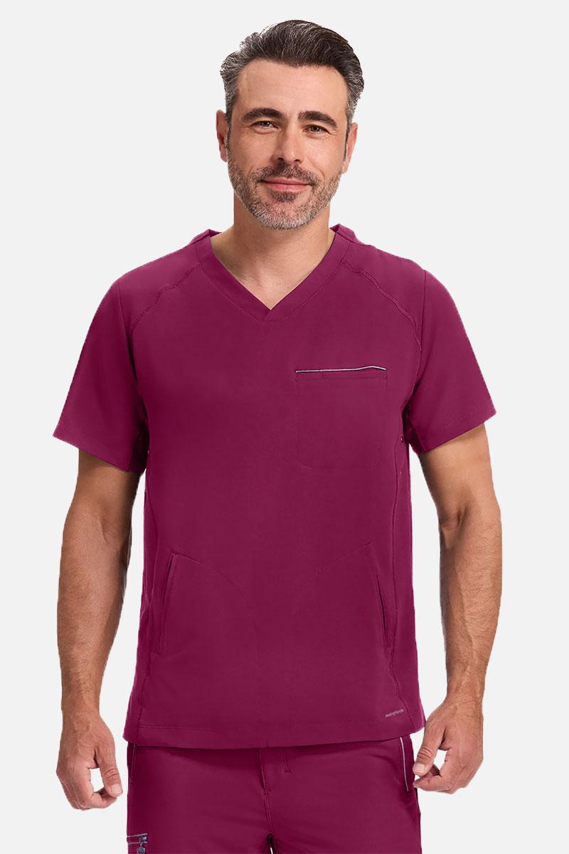 Bluza medyczna męska Healing Hands Steven wiśniowa
