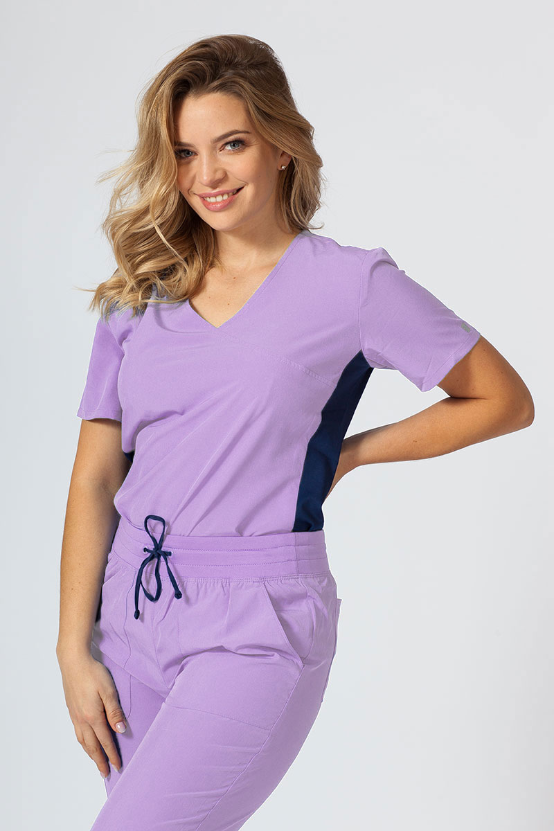 Bluza damska Maevn Matrix Impulse Asymetric lawendowa