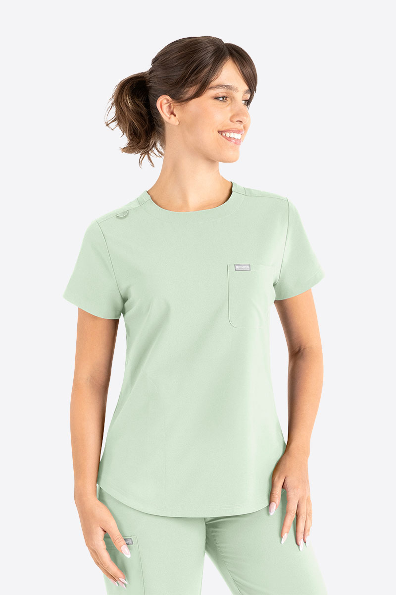 Bluza medyczna damska Maevn Momentum Round Neck miętowa