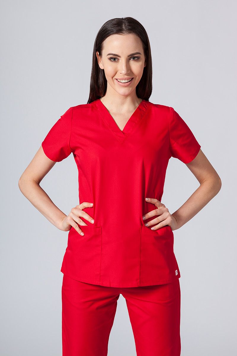 Bluza medyczna damska Maevn Red Panda czerwona