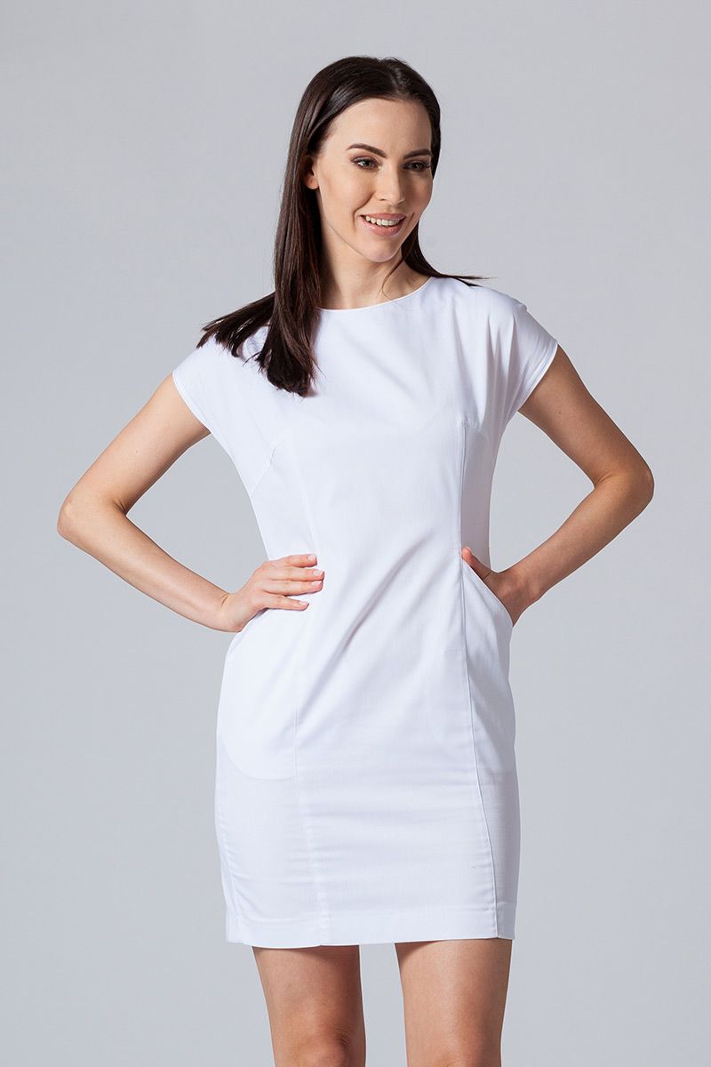 Sukienka medyczna damska Sunrise Uniforms Elite biała