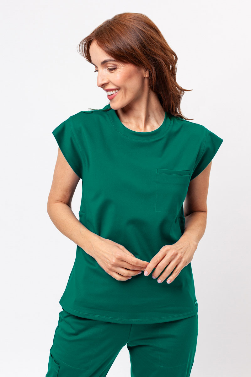 Bluza medyczna damska Cherokee Achieve Crew Neck zielona