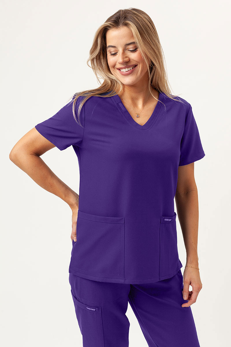 Bluza medyczna damska Cherokee Ultra V-neck Top fioletowa