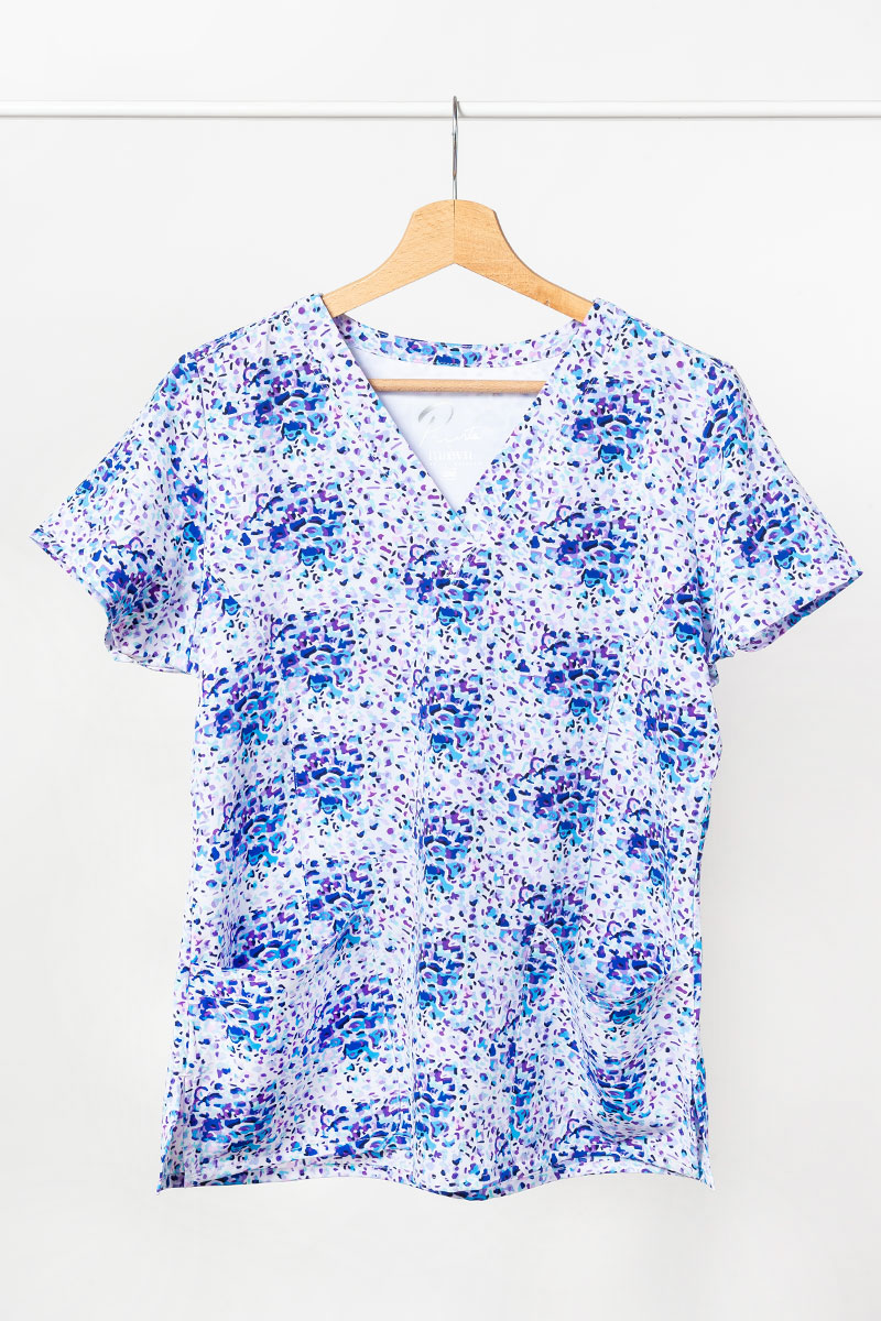 Kolorowa bluza damska Maevn Prints błękitny rozkwit