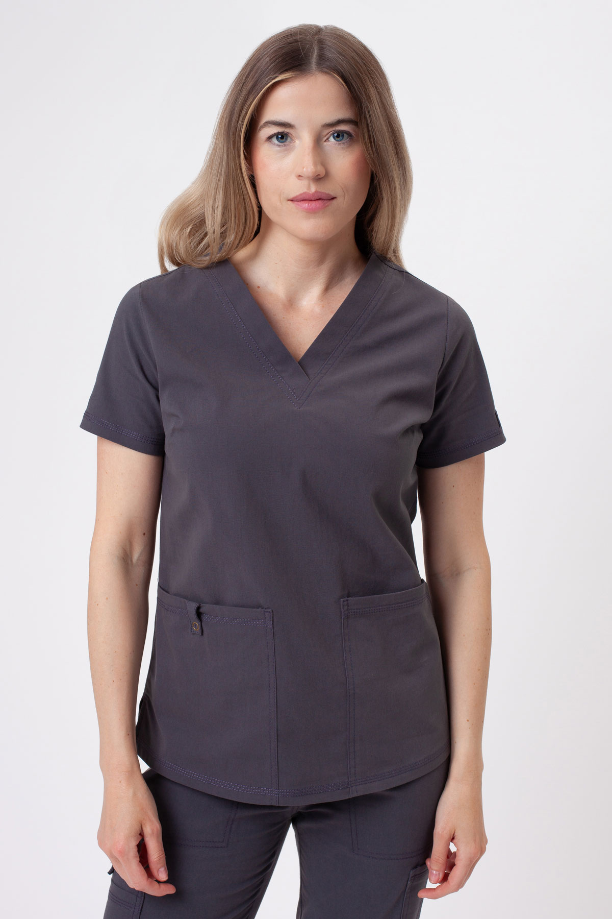 Bluza medyczna damska Dickies Forge V-neck szara