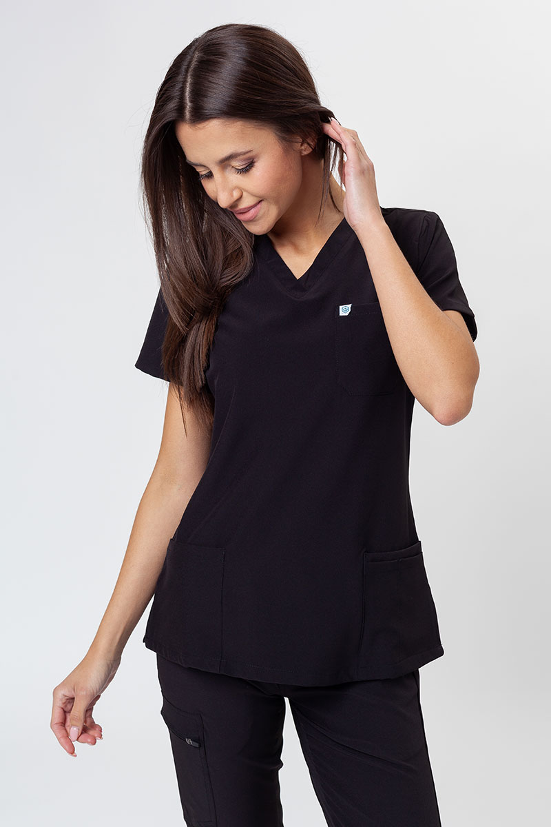 Bluza medyczna damska Uniforms World 309TS™ Valiant czarna
