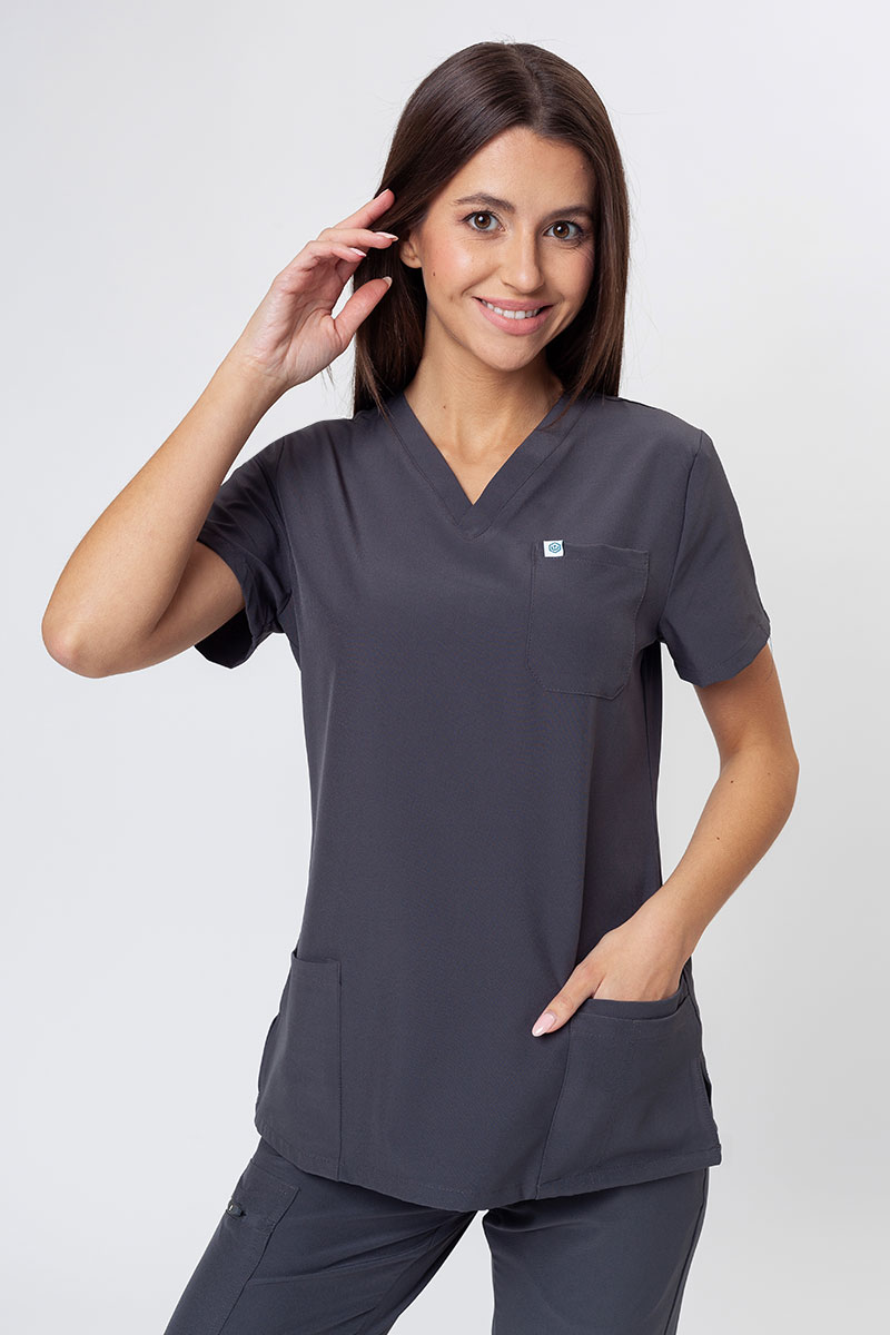 Bluza medyczna damska Uniforms World 309TS™ Valiant szara