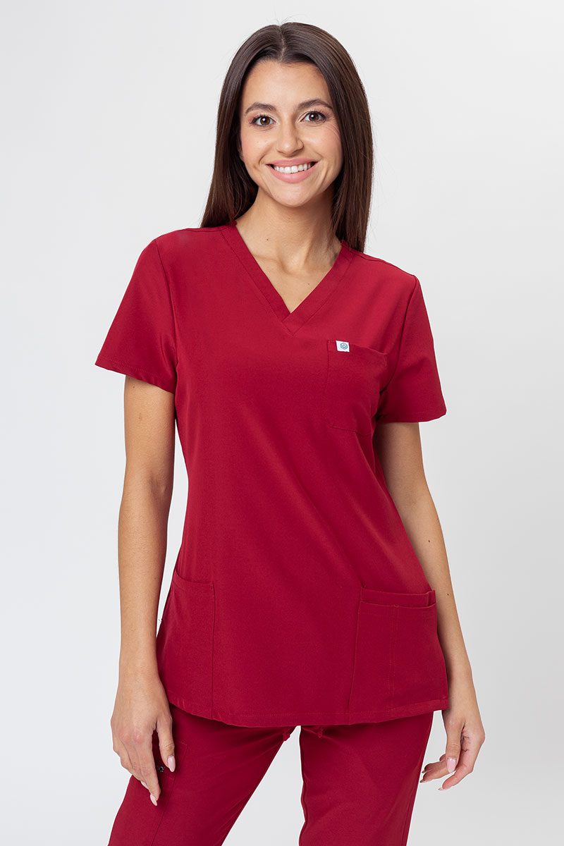 Bluza medyczna damska Uniforms World 309TS™ Valiant burgundowa