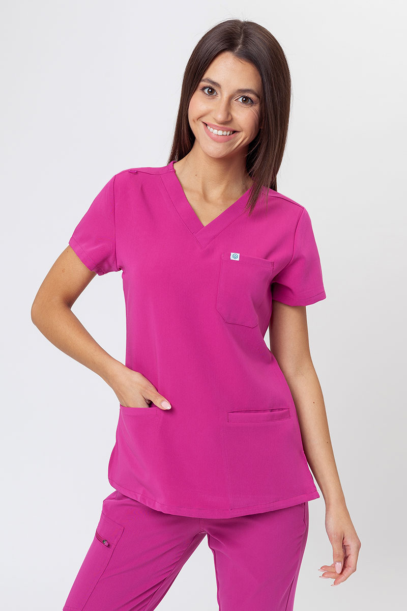 Bluza medyczna damska Uniforms World 518GTK™ Phillip On-Shift malinowa