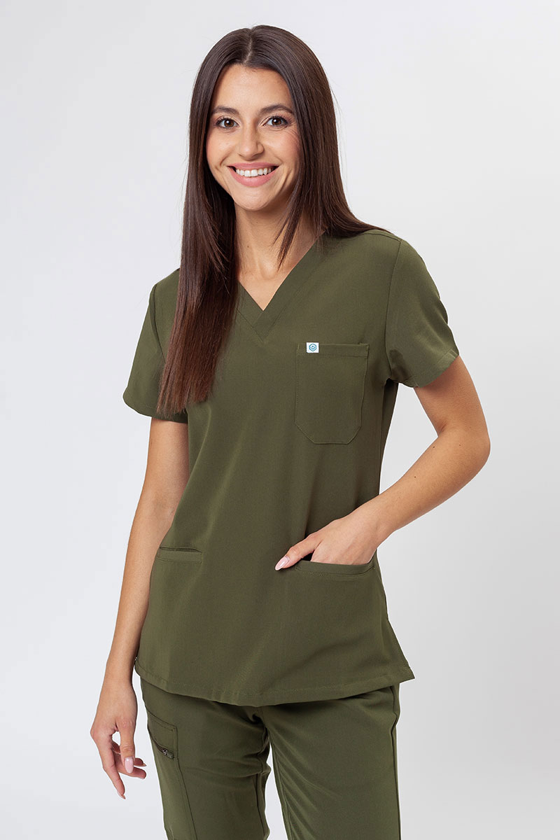 Bluza medyczna damska Uniforms World 518GTK™ Phillip On-Shift oliwkowa