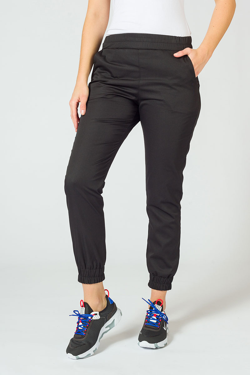 Spodnie medyczne damskie Sunrise Uniforms Easy jogger czarne