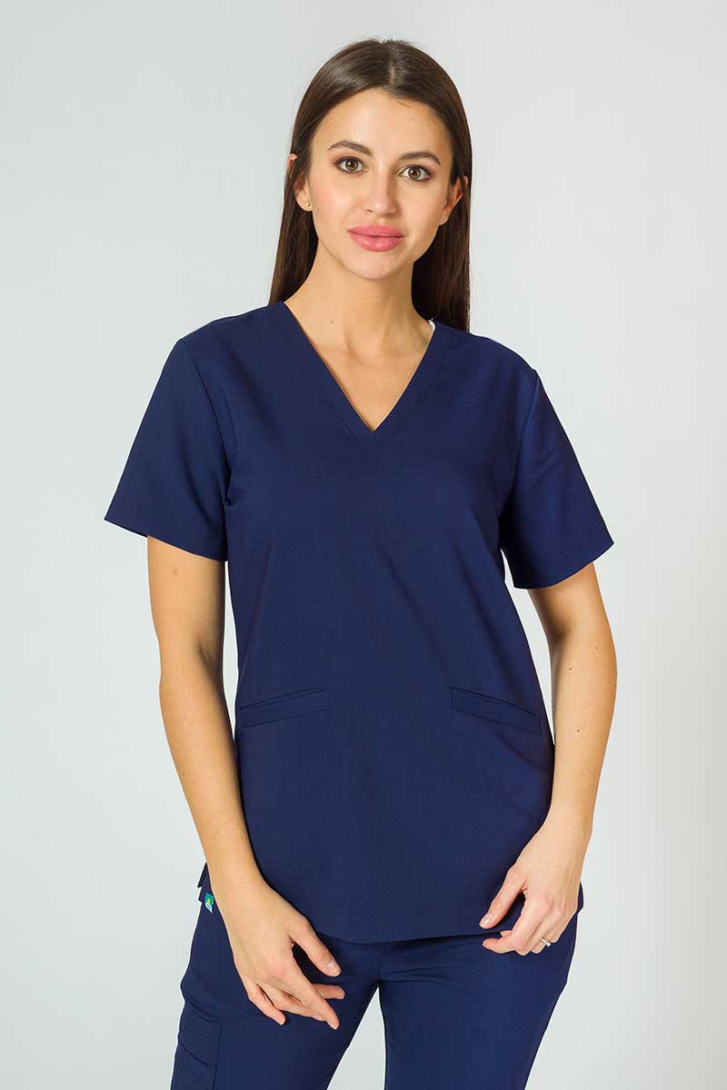Bluza medyczna damska Sunrise Uniforms Premium Joy ciemny granat