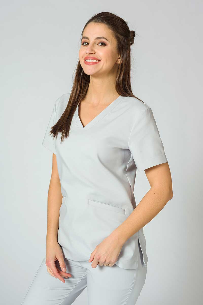 Bluza medyczna damska Sunrise Uniforms Premium Joy popielata
