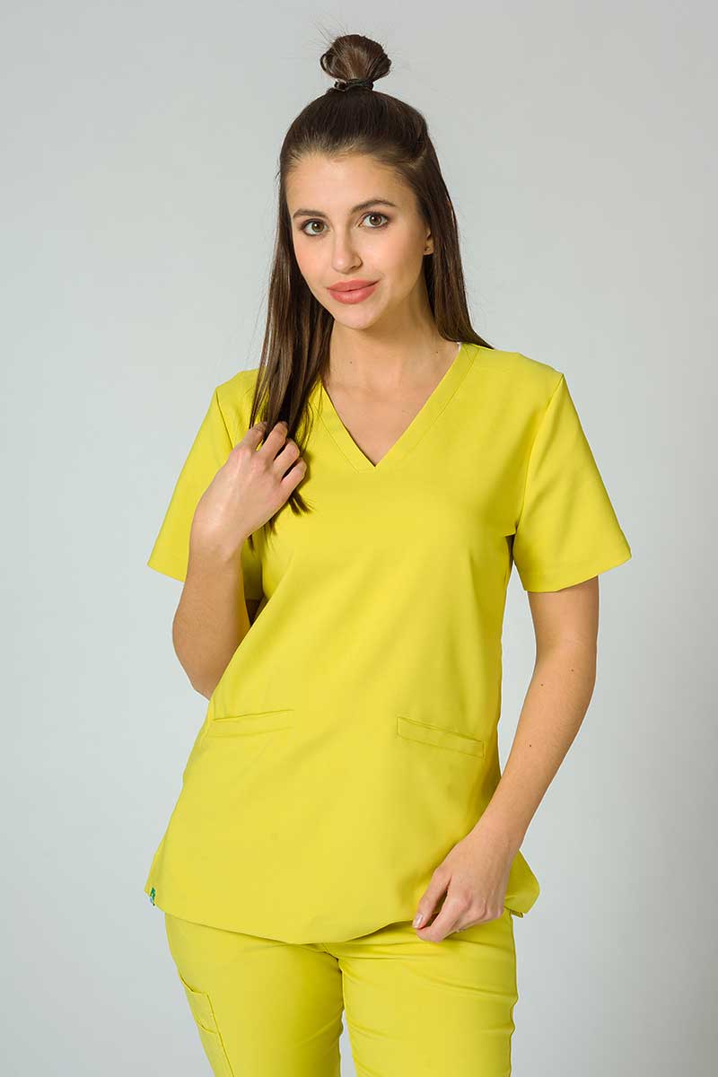 Bluza medyczna damska Sunrise Uniforms Premium Joy żółta