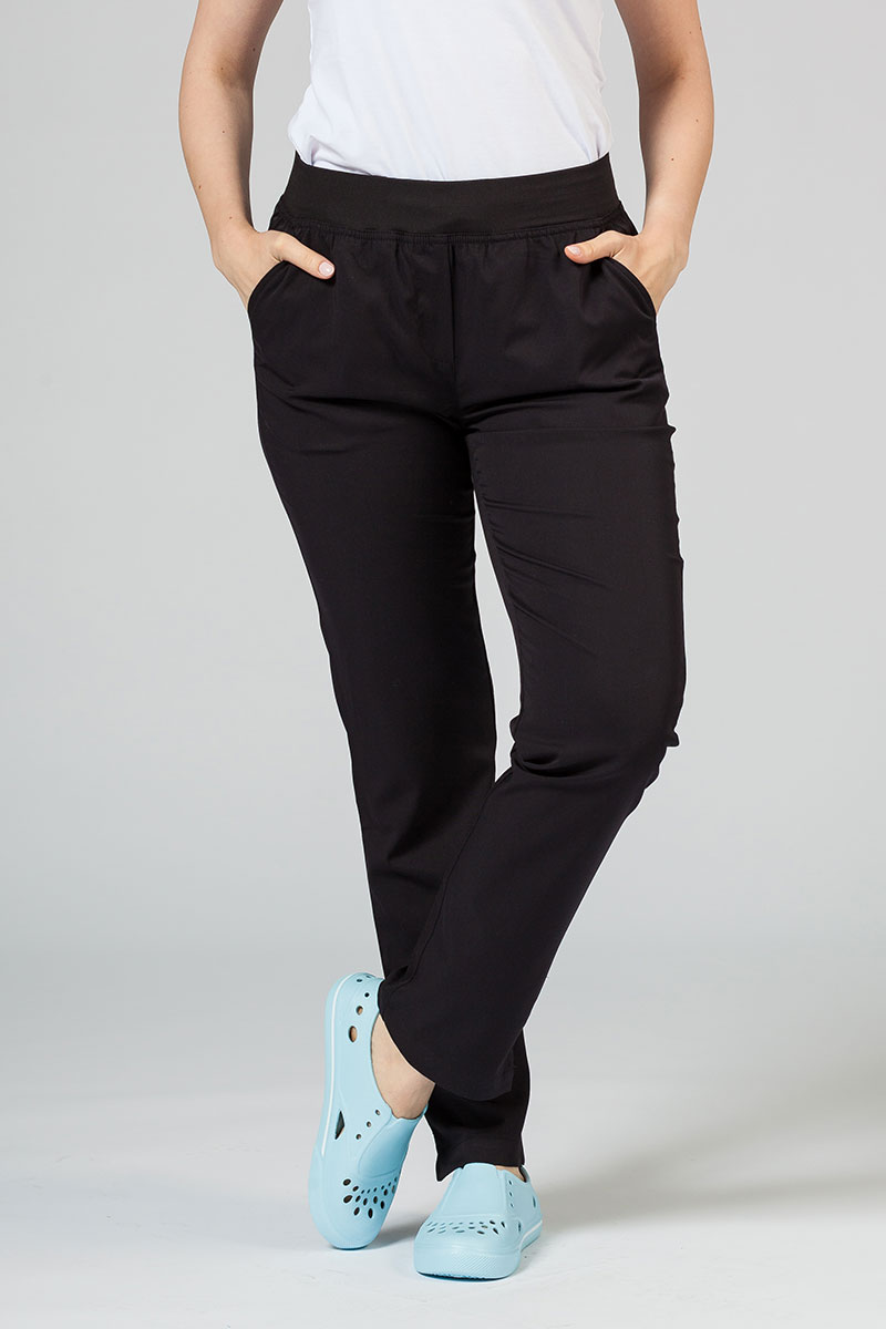Spodnie damskie Adar Uniforms Leg Yoga czarne