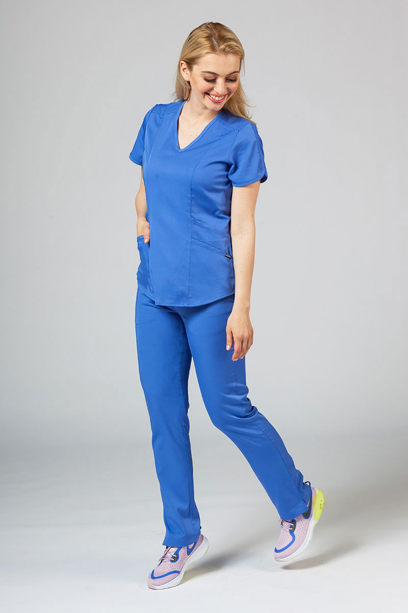 Komplet medyczny Adar Uniforms Yoga klasyczny błękit (z bluzą Modern - elastic)