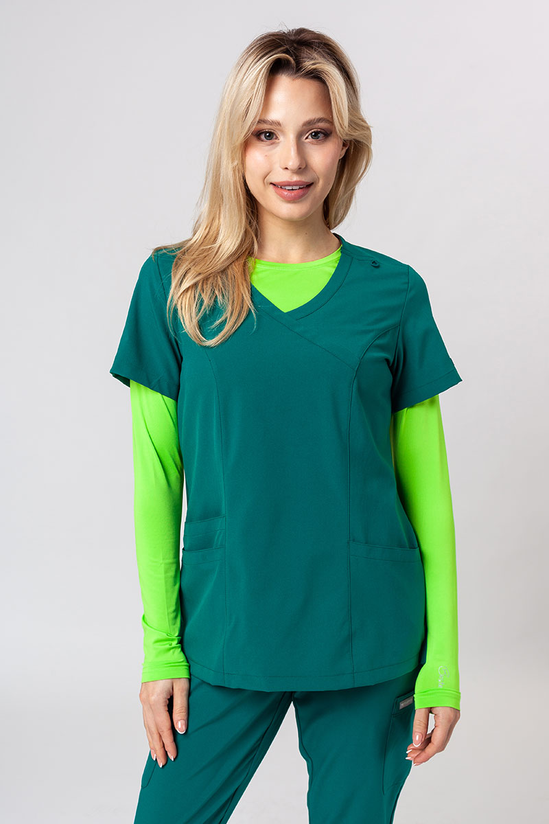 Bluza medyczna damska Maevn Momentum Asymetric zielona