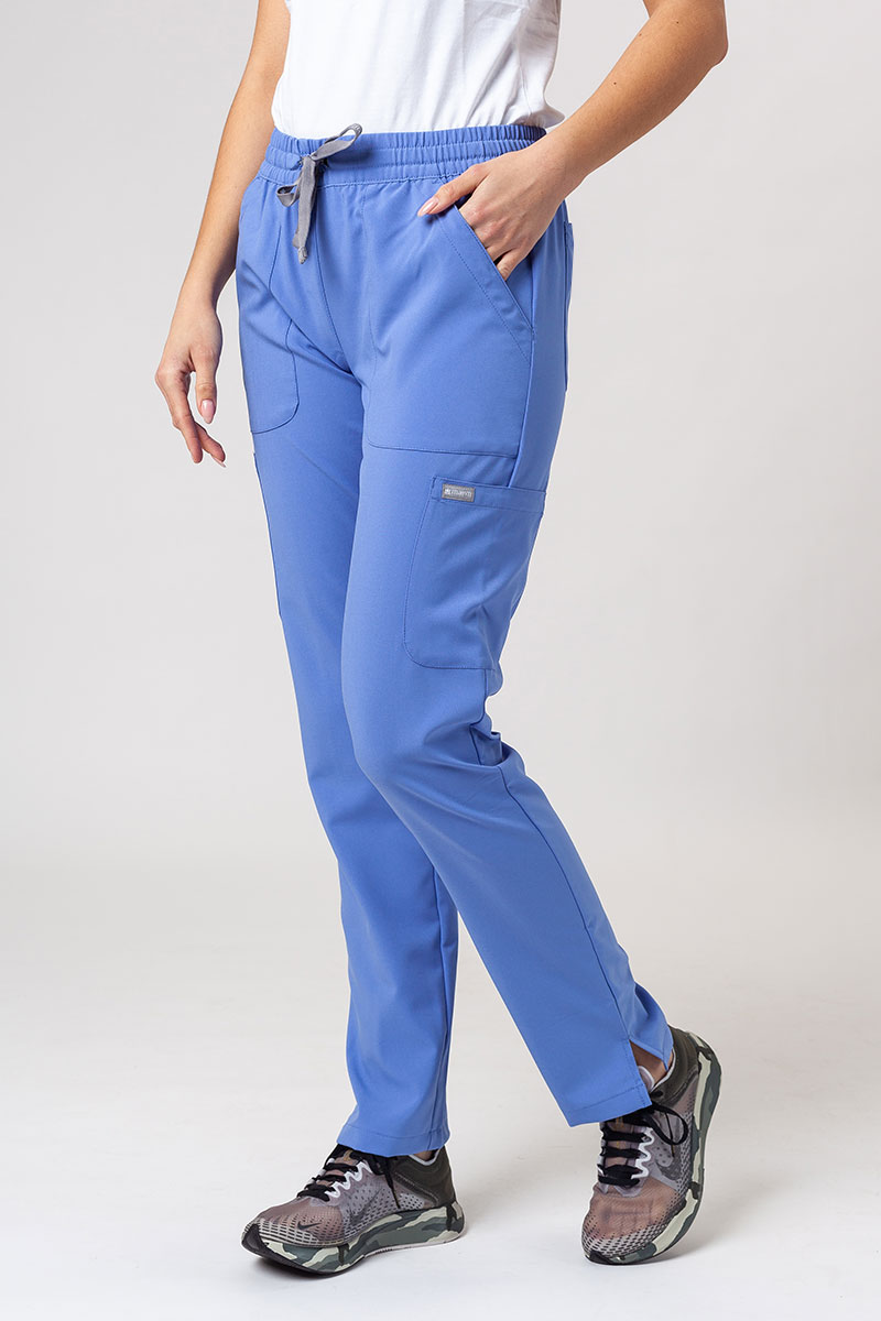 Spodnie medyczne damskie Maevn Momentum 6-pocket klasyczny błękit