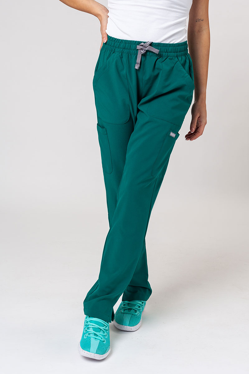 Spodnie medyczne damskie Maevn Momentum 6-pocket zielone