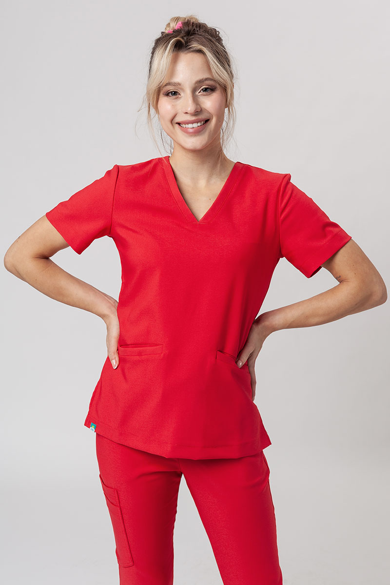 Bluza medyczna damska Sunrise Uniforms Premium Joy czerwona