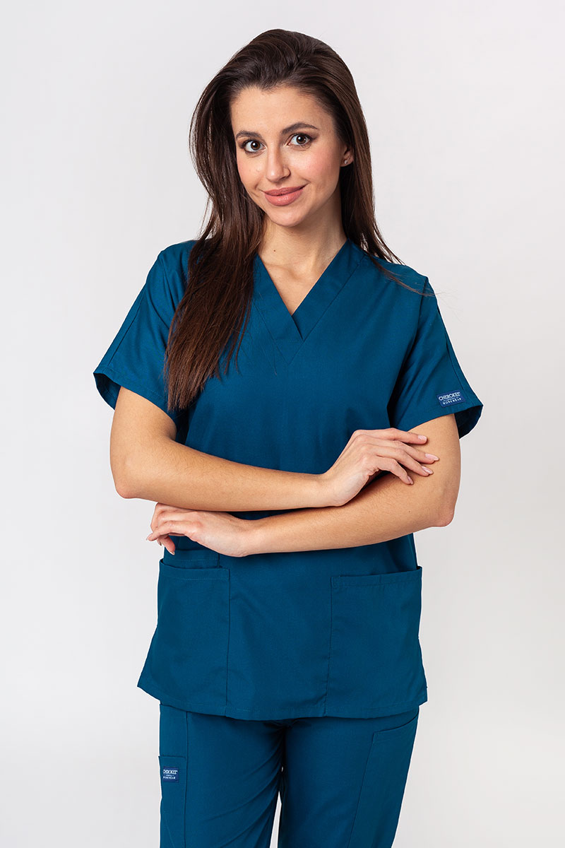 Bluza medyczna damska Cherokee Originals V-neck Top karaibski błękit