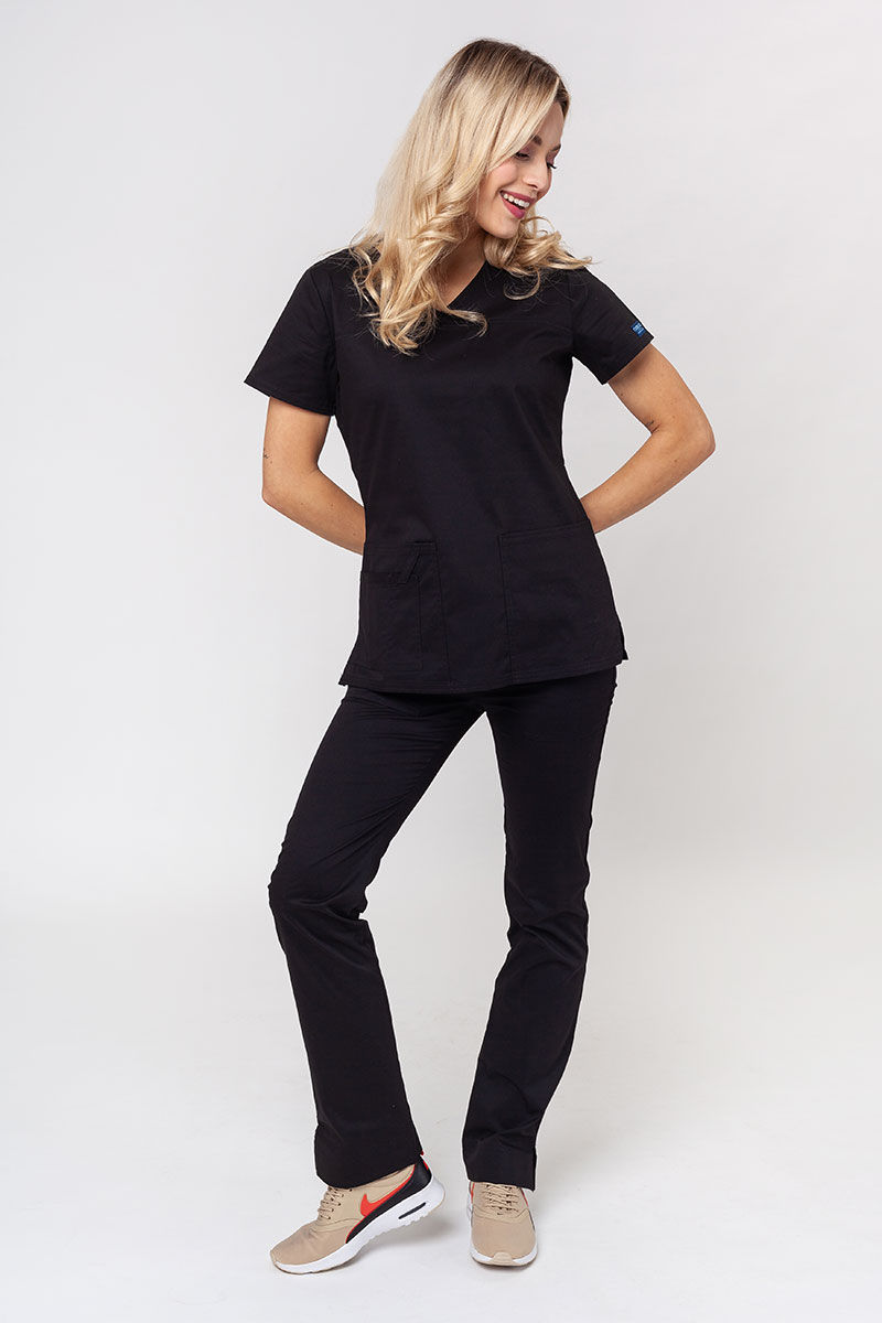 Komplet medyczny damski Cherokee Core Stretch (bluza Core, spodnie Mid Rise) czarny