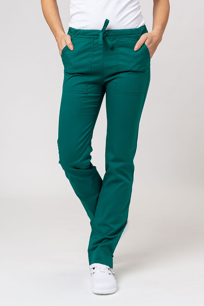 Spodnie medyczne damskie Cherokee Core Stretch Mid Rise zielone