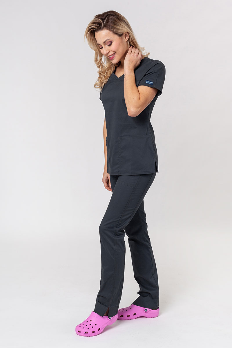 Komplet medyczny damski Cherokee Core Stretch (bluza Core, spodnie Mid Rise) szary