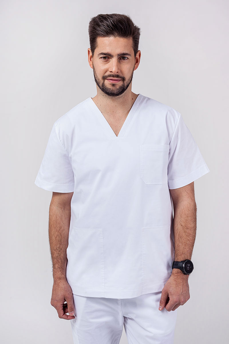 Bluza medyczna męska Sunrise Uniforms Active Flex biała
