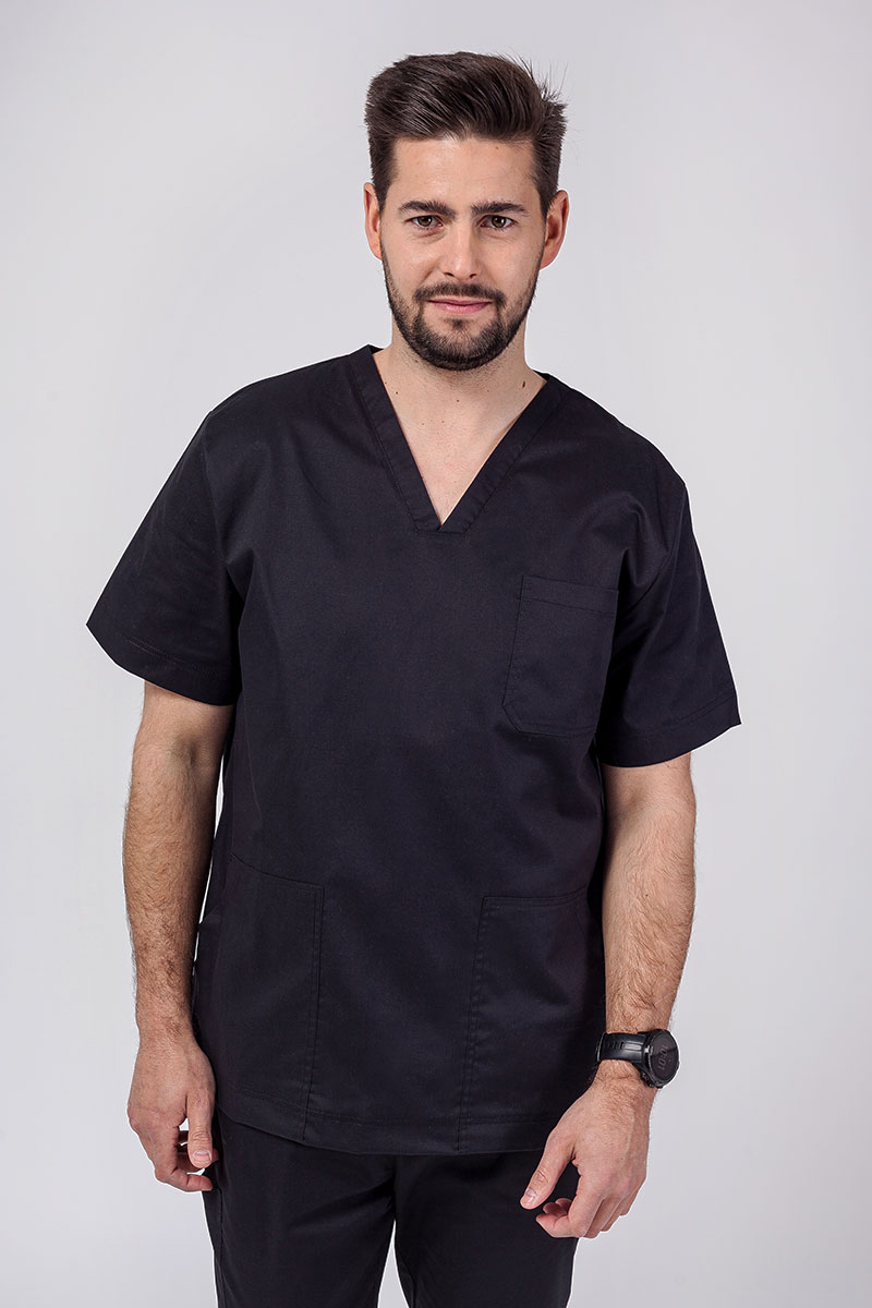 Bluza medyczna męska Sunrise Uniforms Active Flex czarna