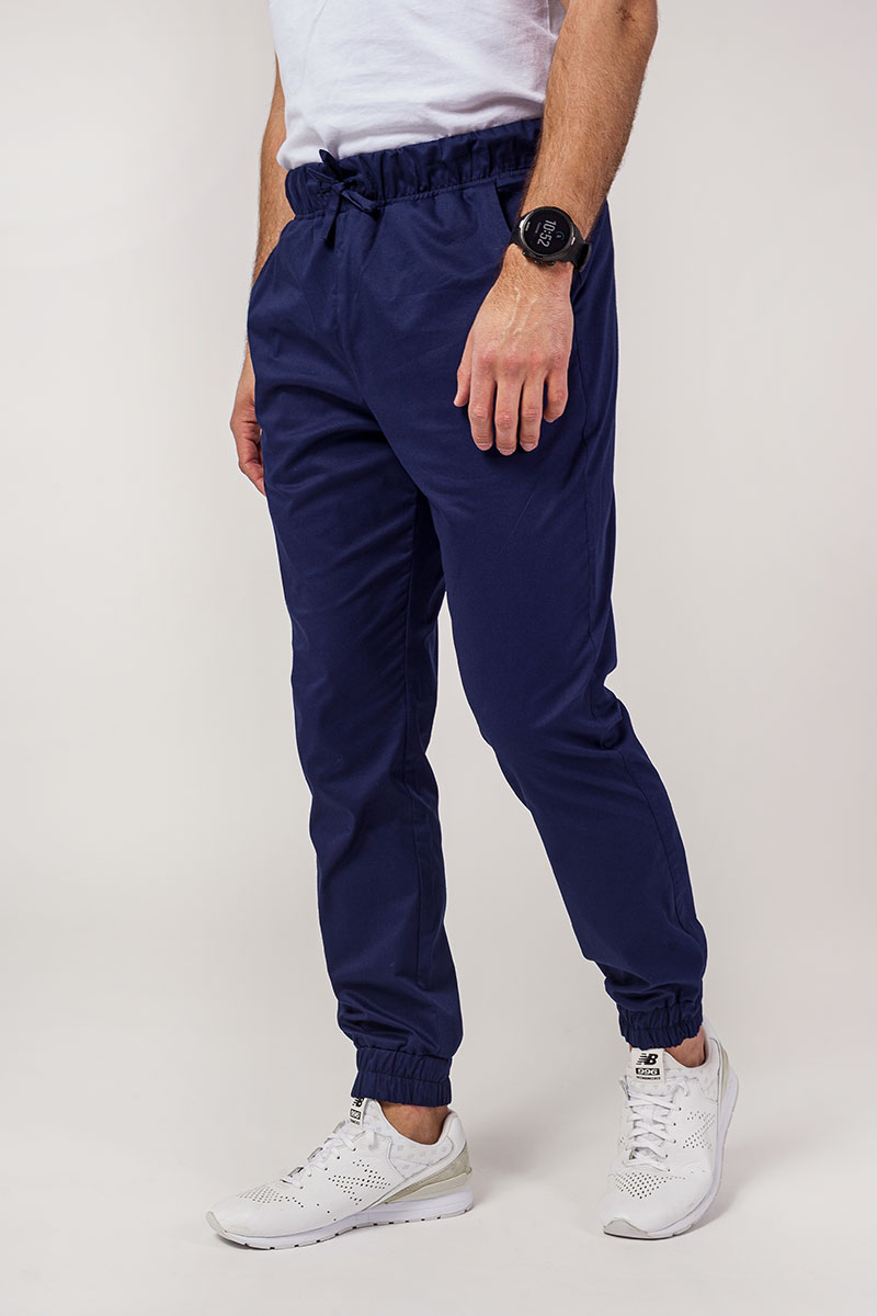Spodnie medyczne męskie Sunrise Uniforms Active Flow jogger ciemny granat