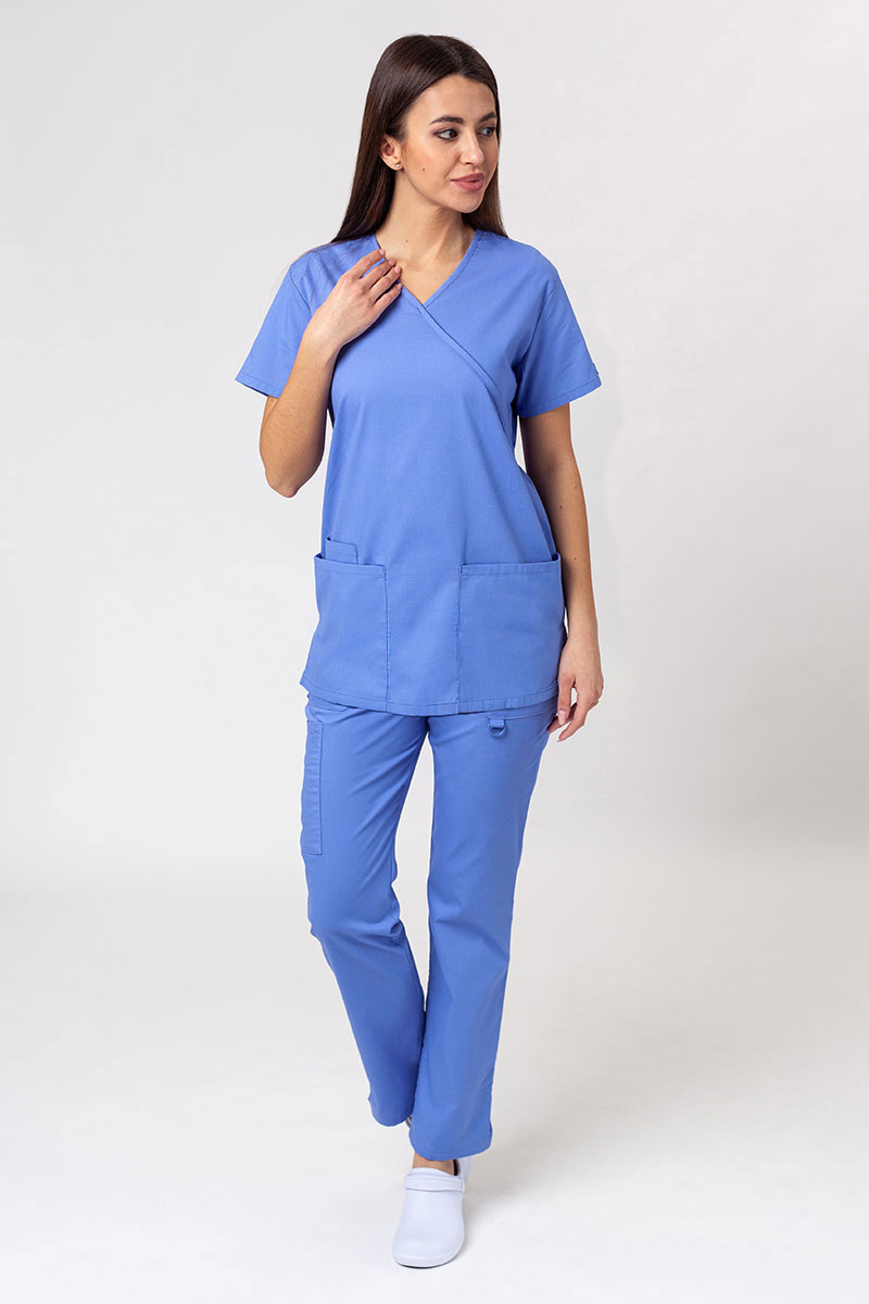 Komplet medyczny damski Dickies EDS Signature Wrap (bluza Mock, spodnie Pull-on) klasyczny błękit