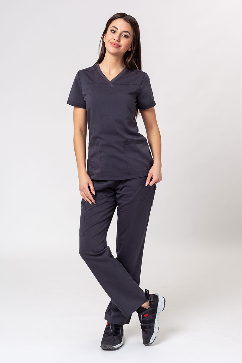 Komplet medyczny damski Dickies Balance (bluza V-neck, spodnie Mid Rise) szary