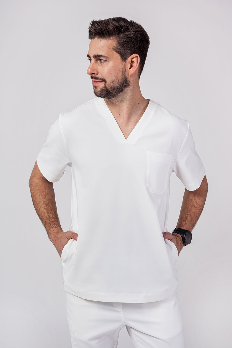 Bluza medyczna męska Sunrise Uniforms Premium Dose ecru