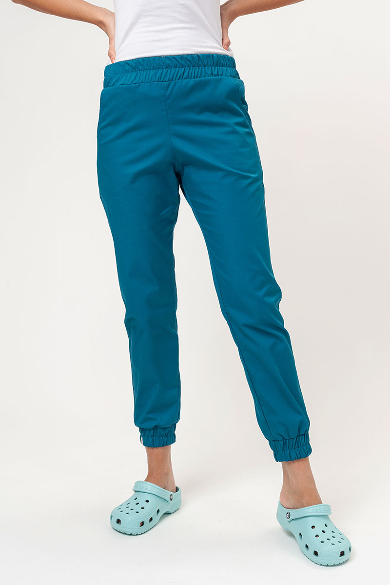 Spodnie medyczne damskie Sunrise Easy FRESH jogger karaibski błękit