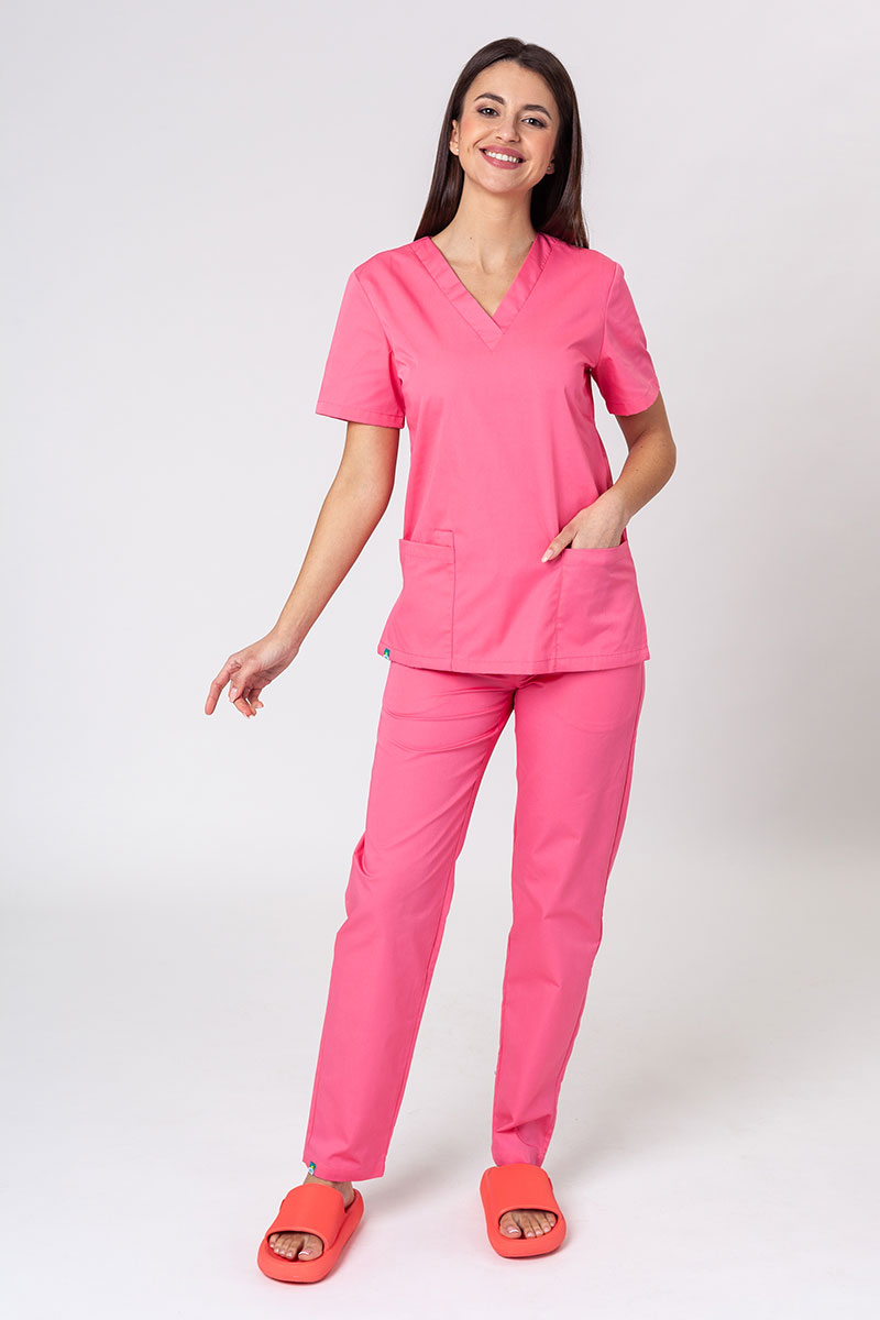 Komplet medyczny damski Sunrise Uniforms Basic Classic (bluza Light, spodnie Regular) różowy