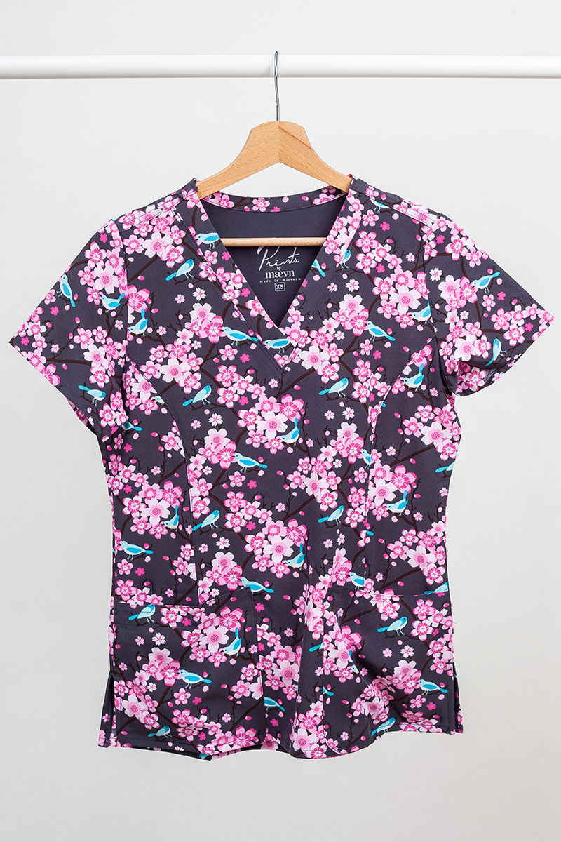 Kolorowa bluza damska Maevn Prints wiosenne kwiaty