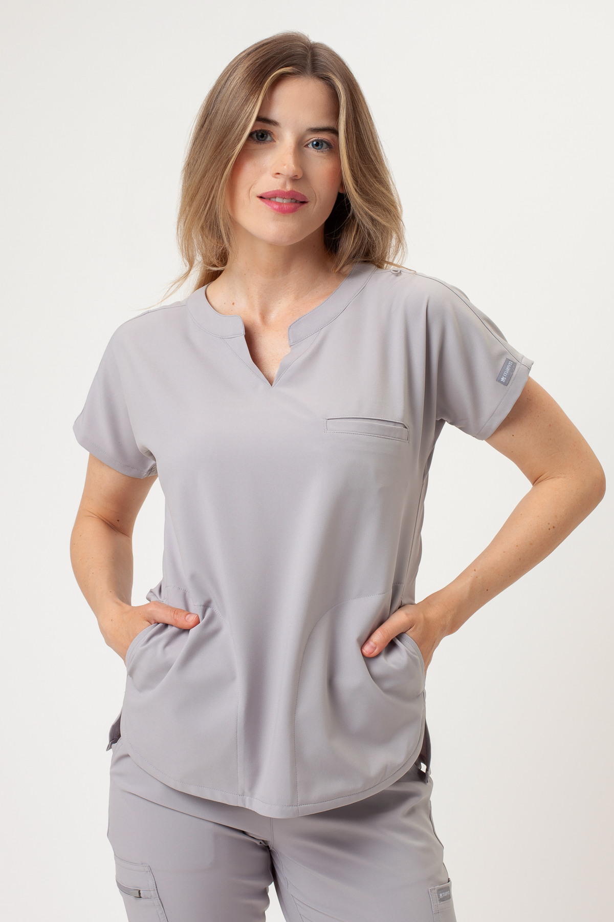 Bluza medyczna damska Maevn Momentum Dolman popielata