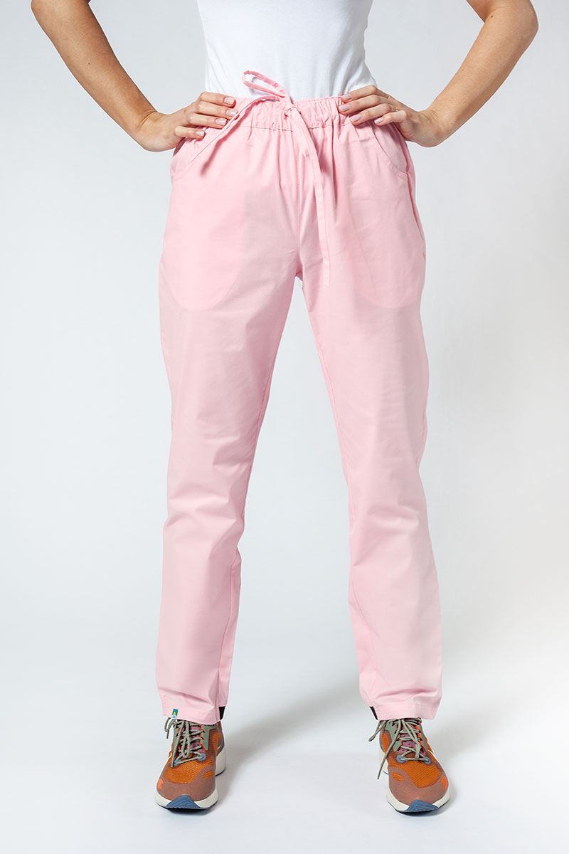 Spodnie medyczne damskie Sunrise Uniforms Active Loose różowe