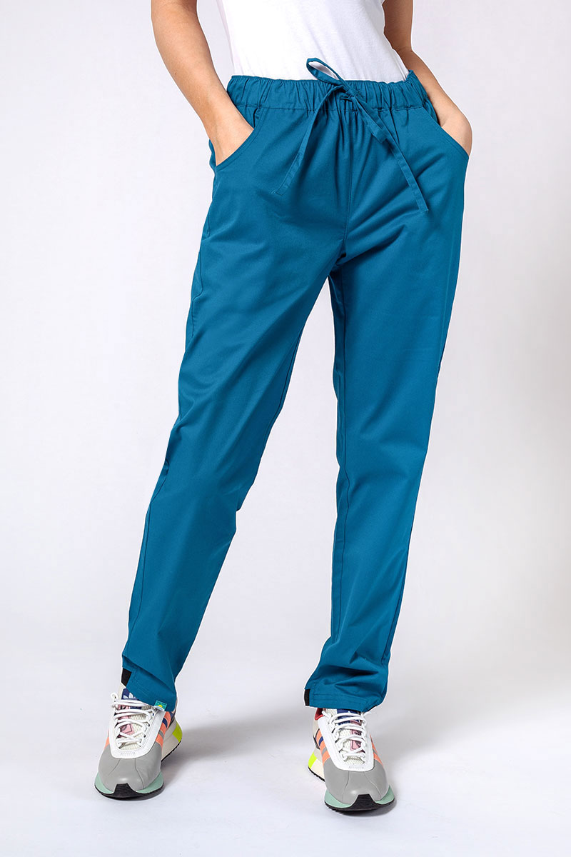 Spodnie medyczne damskie Sunrise Uniforms Active Loose karaibski błękit