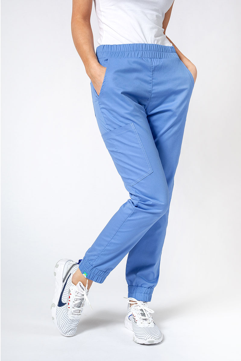 Spodnie medyczne damskie Sunrise Uniforms Active Air jogger klasyczny błękit